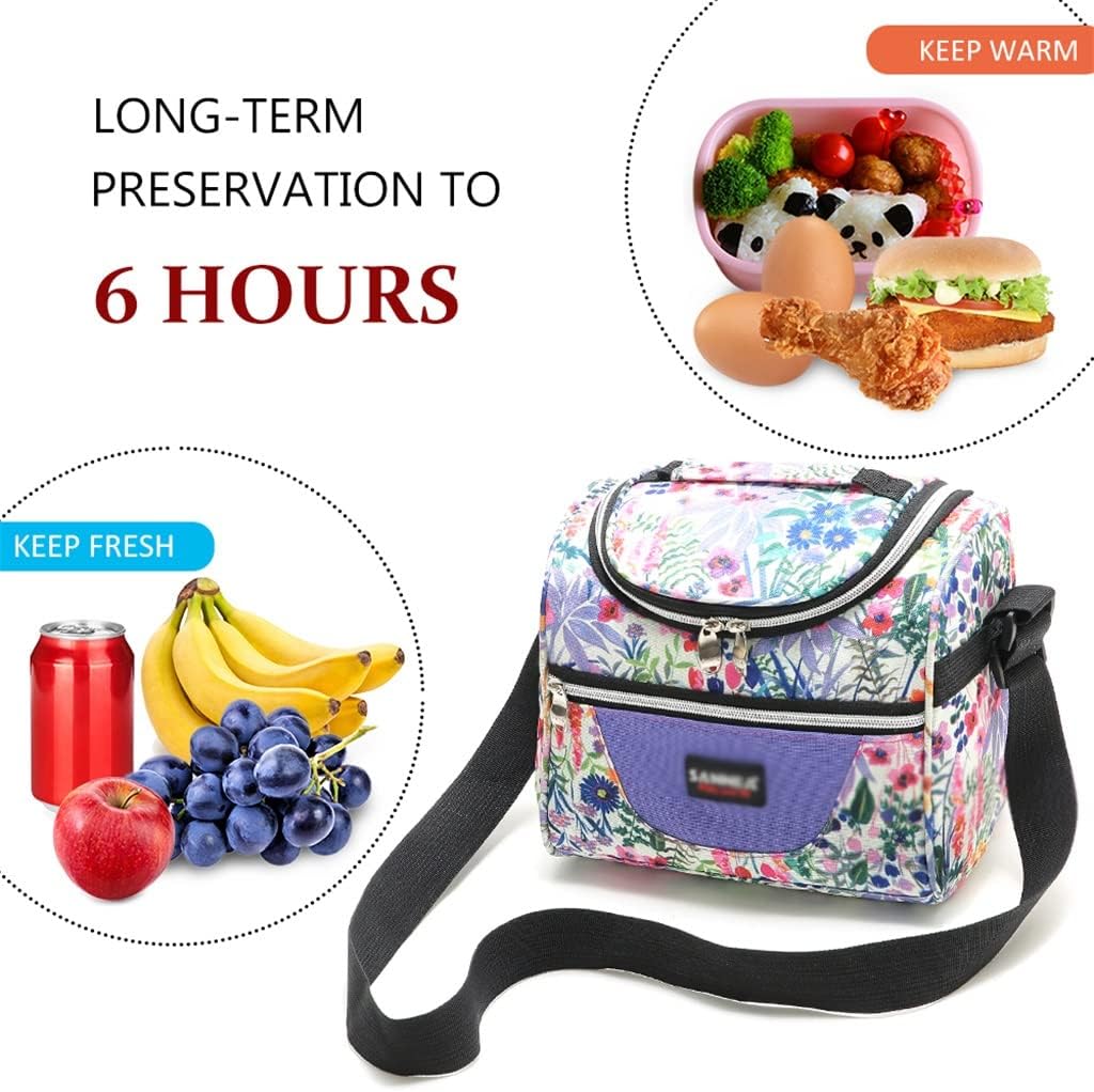 Large Durable Insulated Cooler Lunch Bag Refrigerated Tote Bag Insulated Snack Storage Bag Lunch Bags for Women (Color : Color 5, Size : 22 x 16 x 20 cm) (Color 4 22 x 16 x 20 cm) image 5