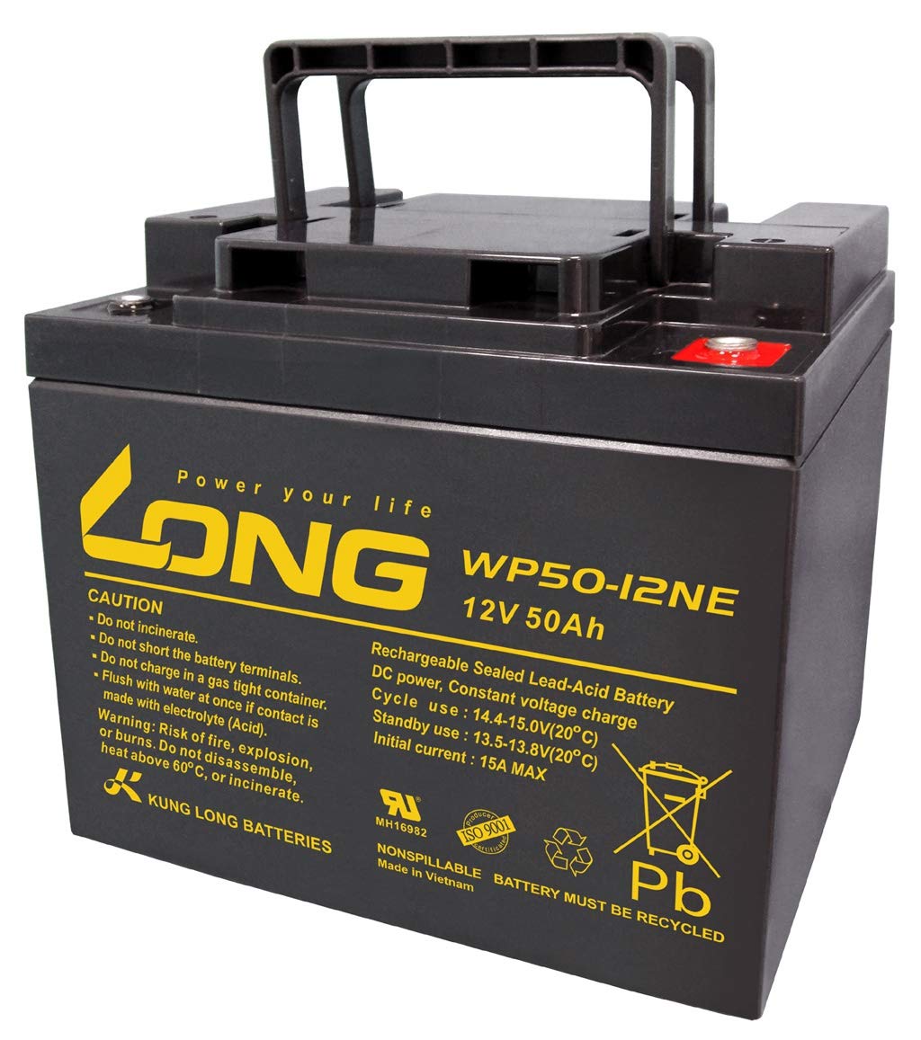 1 batería de plomo AGM 12 V/50 Ah – WP50-12NE Ciclo compatible MP50-12C, 12LCP-50, REC50-12I