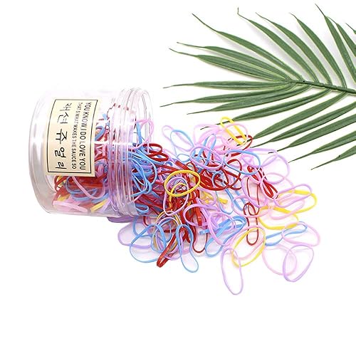 Miniatura 8 de 200 mini bandas de goma, lazos para el cabello súper elásticos para hombres y hombres, coleta de cabello de espalda cruzada, cabello de niños