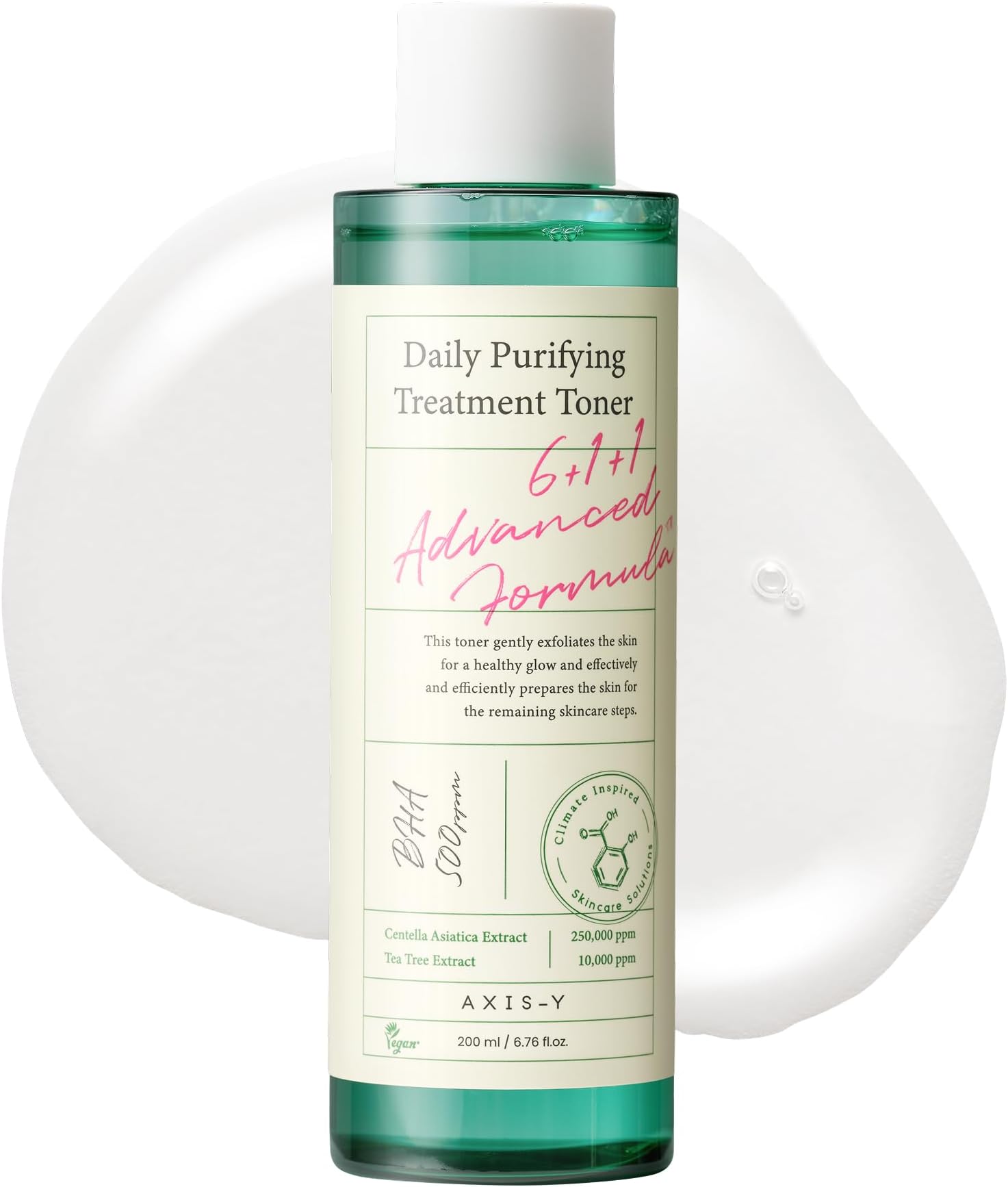 Daily Purifying Treatment Toner with Salicylic Acid & Centella Asiatica - Pore Minimizer, Oil Control & Blemish Treatment Face Exfoliator - Vegan Korean Skin Care BHA Toner (6.76 fl. oz.)