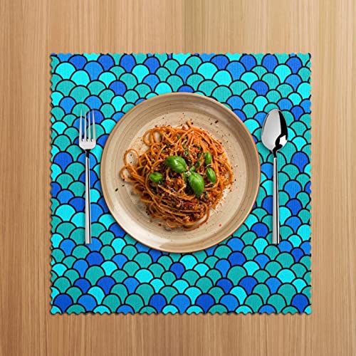 Set de table de cuisine motif poisson pour des dîners conviviaux - 6