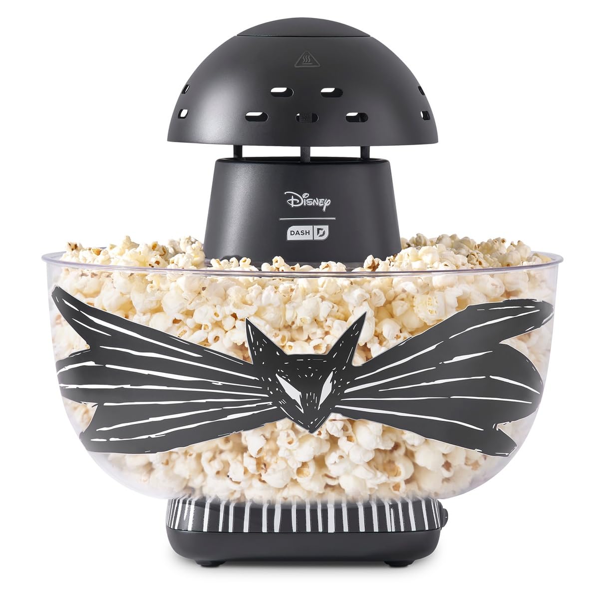 Disney | Dash Jack Skellington Popcano Popcorn Maker, Oil-Free, Black | Nightmare Before Christmas Hot Air Popcorn Machine, No Oil, 22 Cups, Halloween