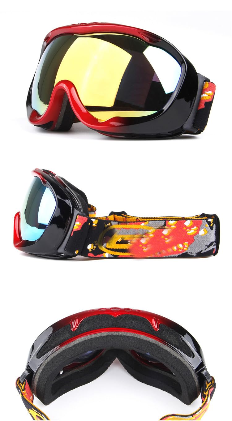 Occhiali da sci H005, occhiali da neve sferici anti-appannamento UV400, telaio in TPU per sci e snowboard, supporto OEM B2B