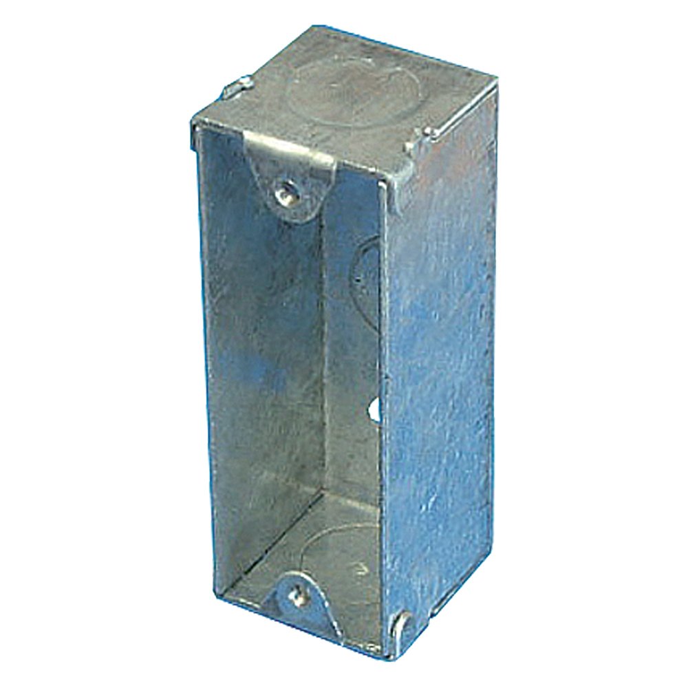 Single Metal Architrave Recessed Pattress Knockout Back Box - 30mm