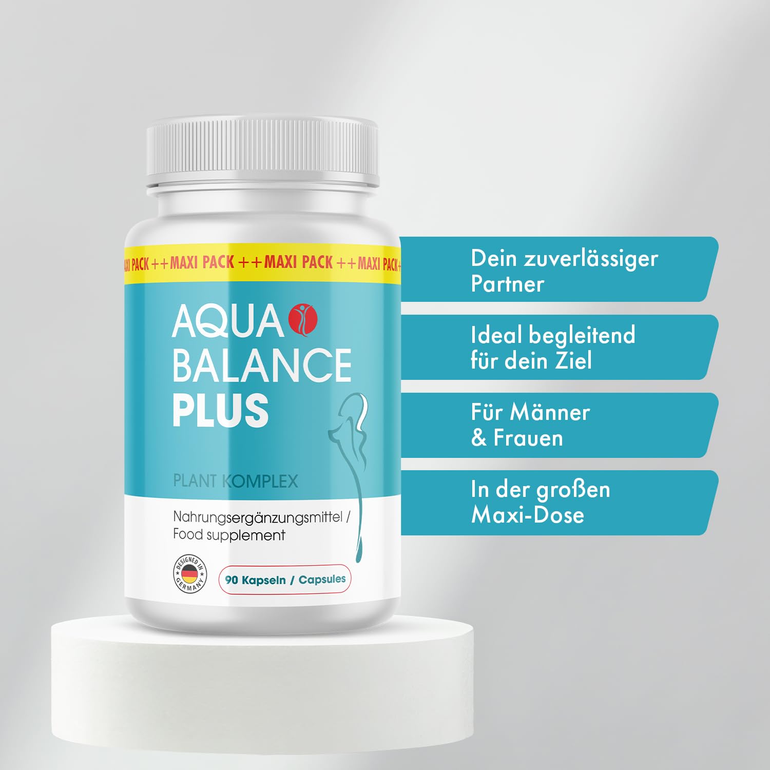Aqua Balance Plus Kapseln | Ihr idealer Beigleiter | Reich an Apfelessigpulver | 90 Kapseln