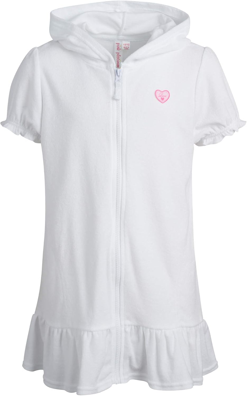 Girls’ Hooded Terry Cloth Swim Cover-Up and Pool Bathrobe