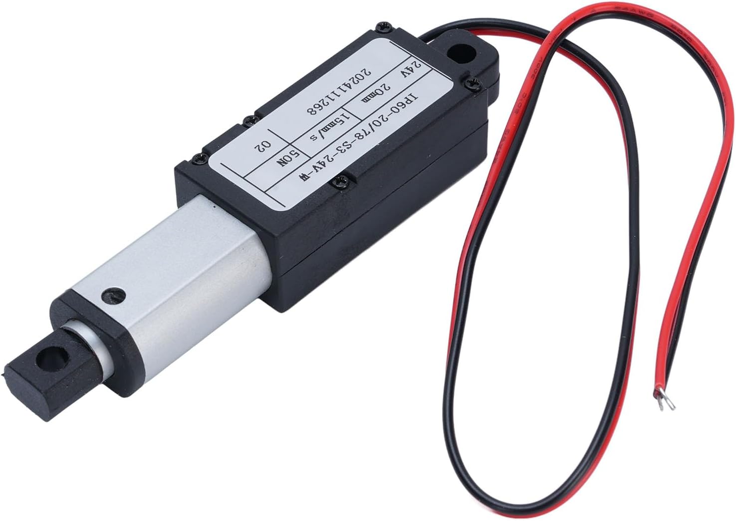 Electric Linear Actuator, 20mm Stroke 50n Thrust, Small Motion Drive for Robotics, Industrial Automation, with End Limits, DC24V