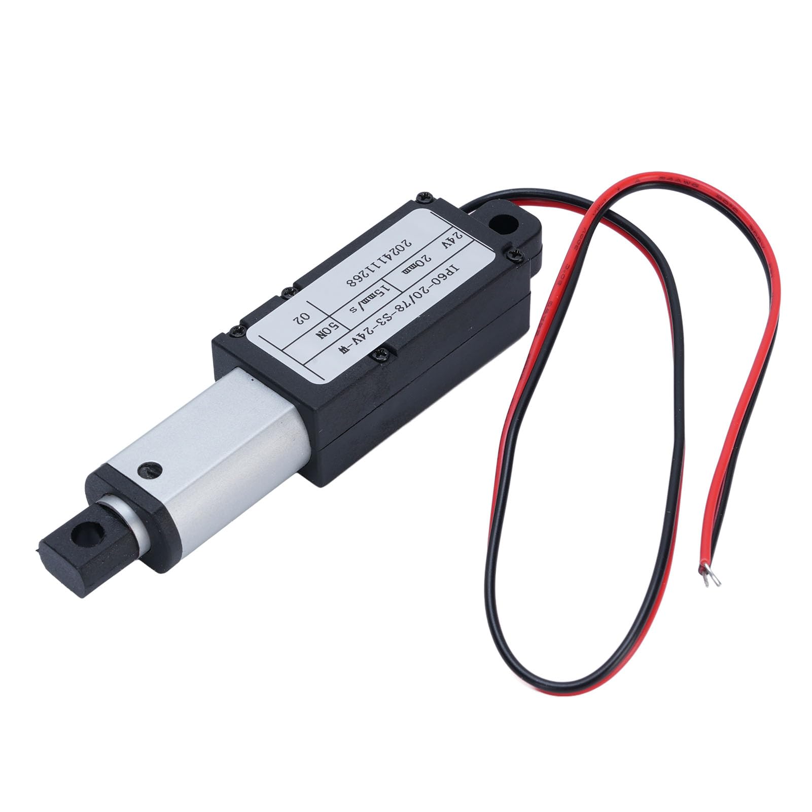 Actuador lineal eléctrico mini con carrera de 20 mm e interruptor integrado 8