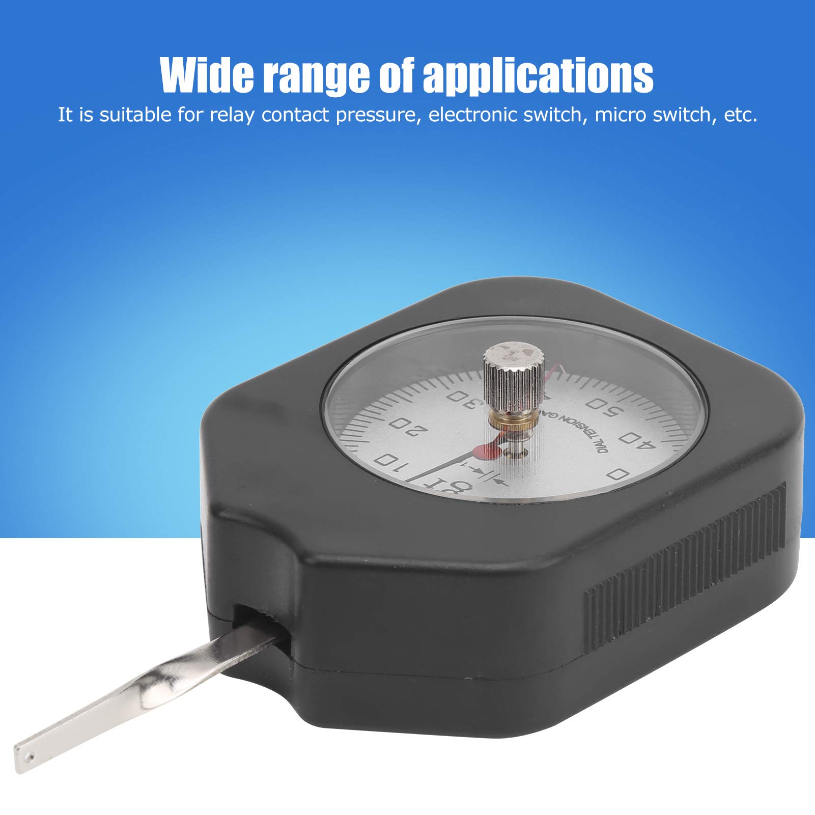 SEG ‑ 50 ‑ 2 Jauge de Tensiomètre Interrupteur à Aiguille Double, Dynamomètre de Mesure pour les Essais, Tensiomètre, Dynamomètre 50g, Jauge de Tension à Cadran