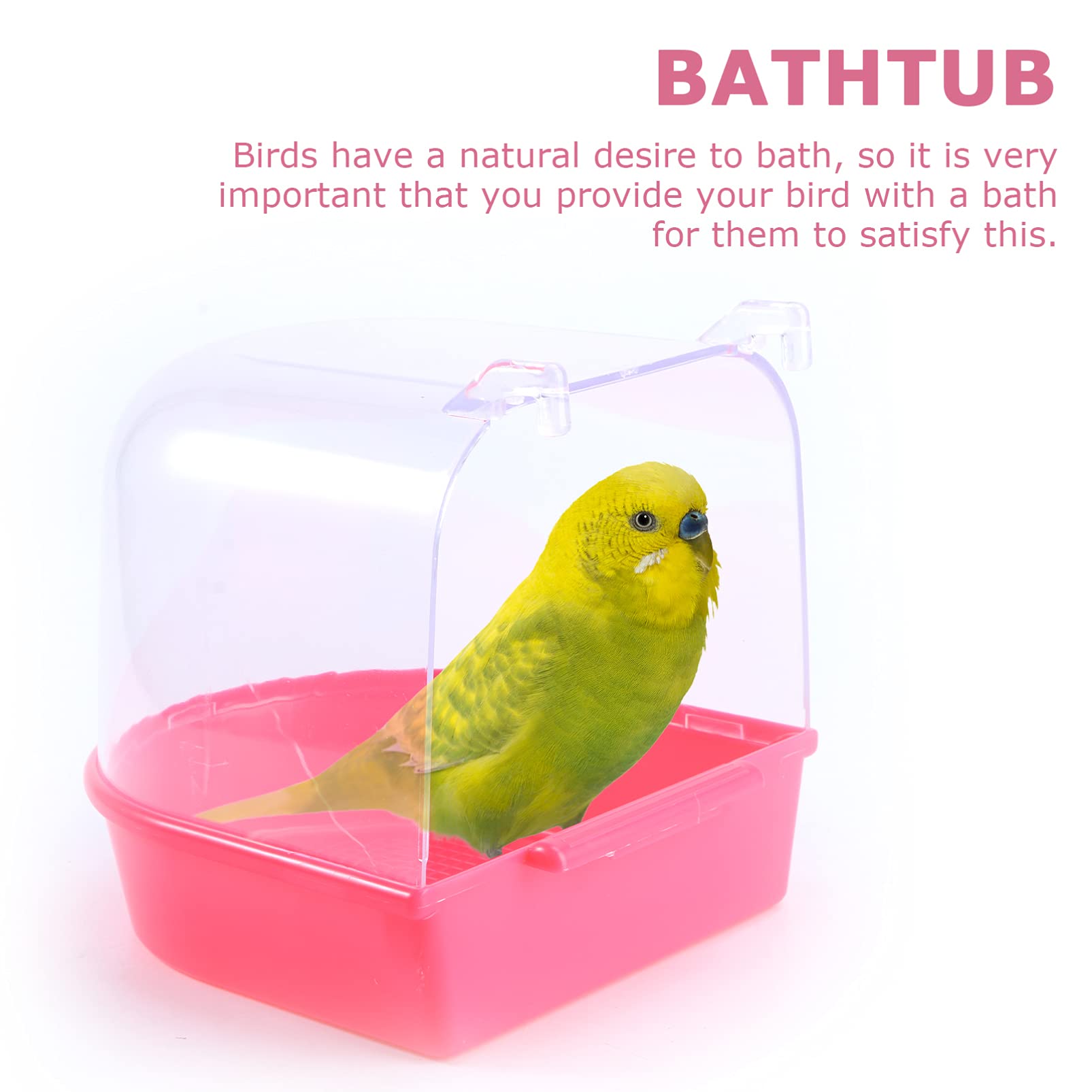 BESPORTBLE 3 Pezzi Gabbia per Uccelli Vasca da Bagno Accessori Interni Distributore di Acqua per Uccelli Parrocchetto Gabbia per Uccelli Gabbia da Bagno Accessori per Gabbia per Budgie