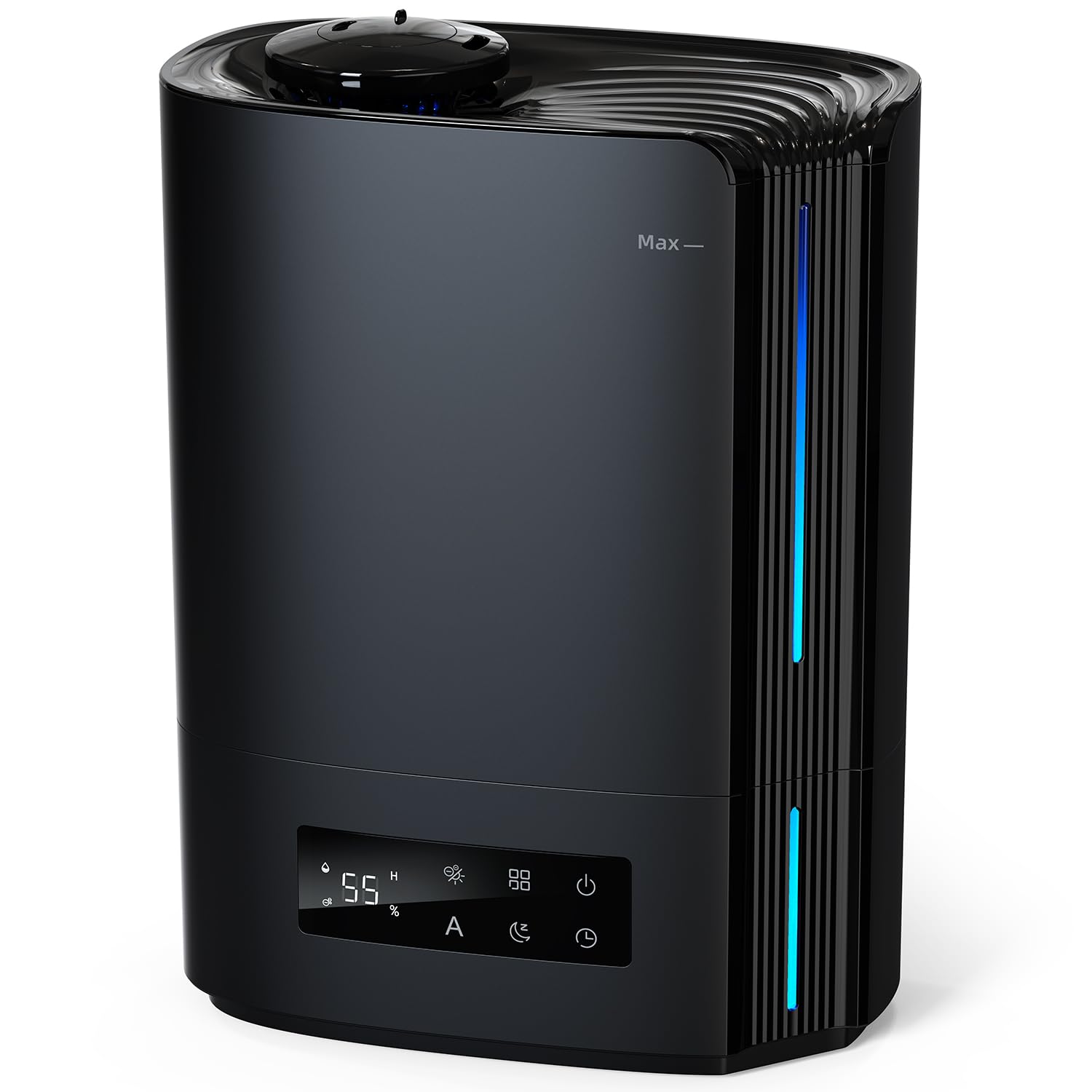 AROEVE Umidificatore Ambiente 6L, Diffusore di Oli Essenziali, Umidificatore a Ultrasuoni Top Fill per Bambini, Piante, Fino a 60 Ore di Autonomia, Controllo Umidità Intelligente, Silenzioso, Nero