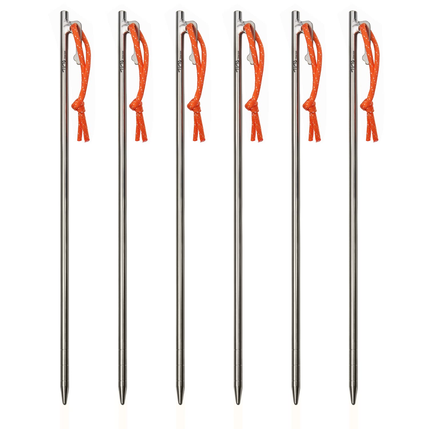 TiTo Titanium Tent Pegs Lightweight Snowfield Grassland Heavy Duty Tent Nails for Outdoor Camping Hiking and Plant Support Garden Stakes 4pcs/6pcs