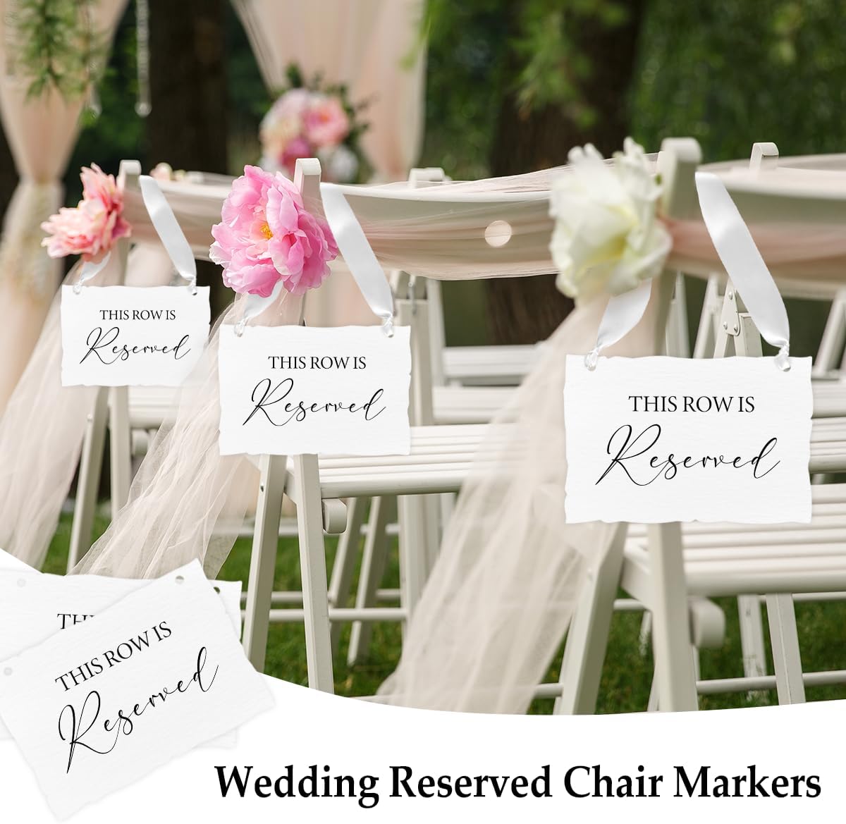 12 Pcs Reserved Signs for Wedding Hanging Wedding Reserved Seating Tags