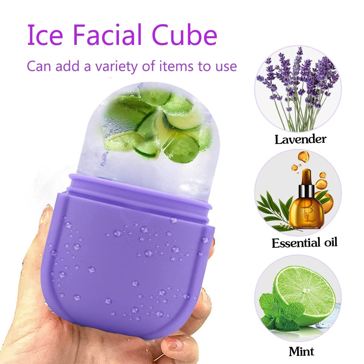 Luxansa Ice Roller For Face and Eye, Upgrated Ice Facial Roller, Gua Sha Face Massage, Facial Beauty Ice Roller Skin Care Tools, Ice Facial Cube, Silicone Ice Mold for Face Beauty 2