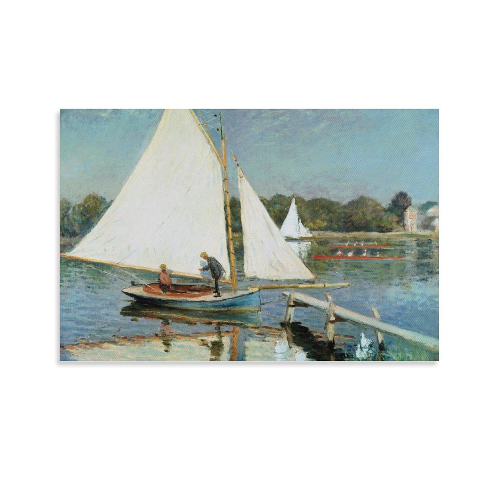 Segeln in Argenteuil, C.1874 by Claude Monet Wall Art Prints Poster Picture Print Canvas Poster Wall Paint Art Posters Decor Modern Home Artworks 20x30inch(50x75cm) โ image 1