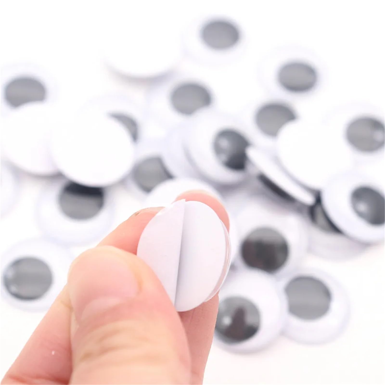 Yeux vacilants pour travaux manuels, 6 à 25 mm, autocollants amusants en plastique pour bricolage, bricolage, décoration de fête