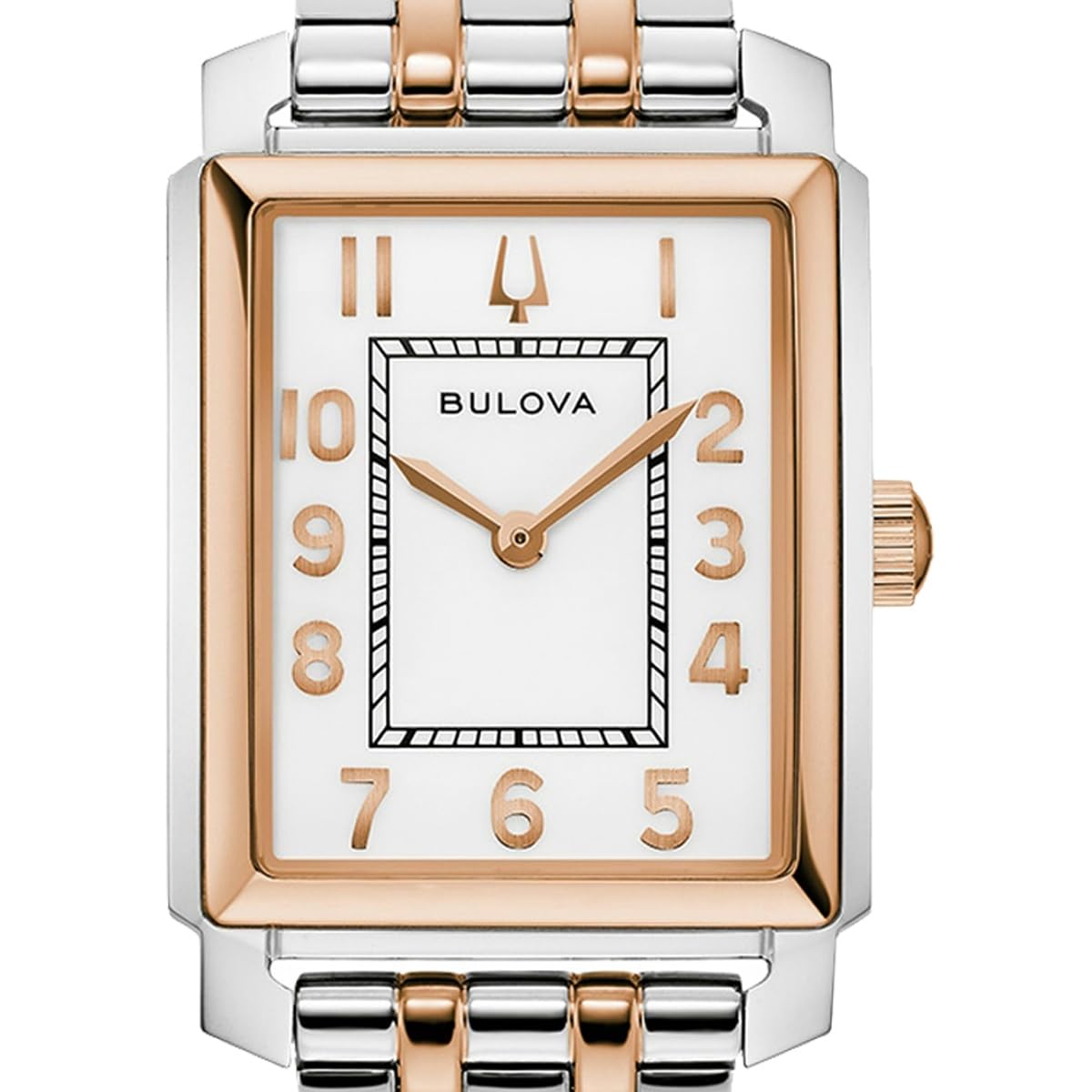 Bulova Orologio Donna Sutton Tank Bianco Silver Rose