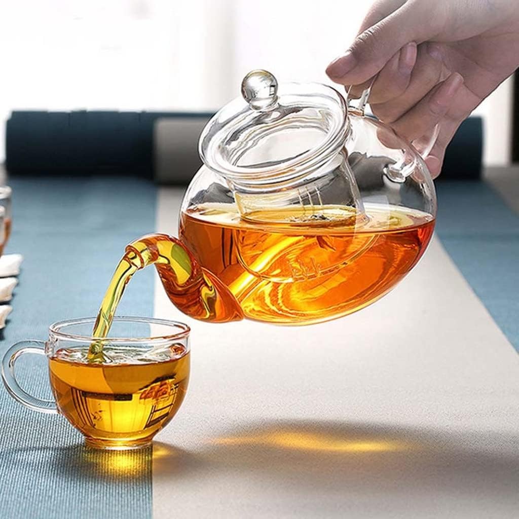 Glass Tea Set Heat Resistant Infuser Pot Wall Cup Puer Kettle Gas Stove Teapot