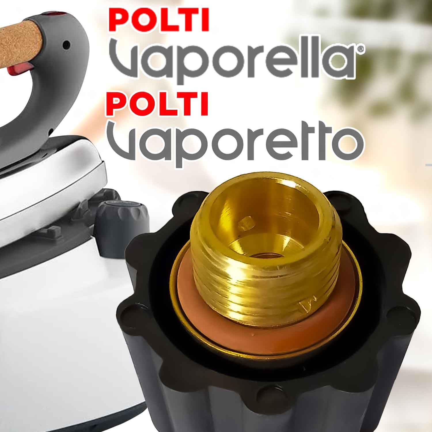 Tappo per Polti Vaporella o per Polti Vaporetta - Filettatura Maschio da 1/2" - Completo di Guarnizione - Taratura 4,5 Bar - Garanzia di 10 Anni - MONTERAL