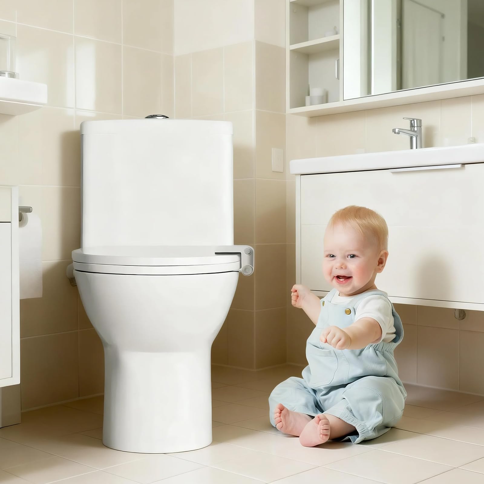 Kindersicherung Toilettenschloss WC Schloss Babysicheres Toilettendeckelschloss