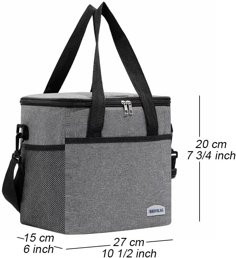 Miniatura 2 de Afwerirc Lonchera térmica reutilizable de 7.5L para mujeres y hombres, bolsas de mano, enfriador de hielo para pícnic para adultos, correa de hombro