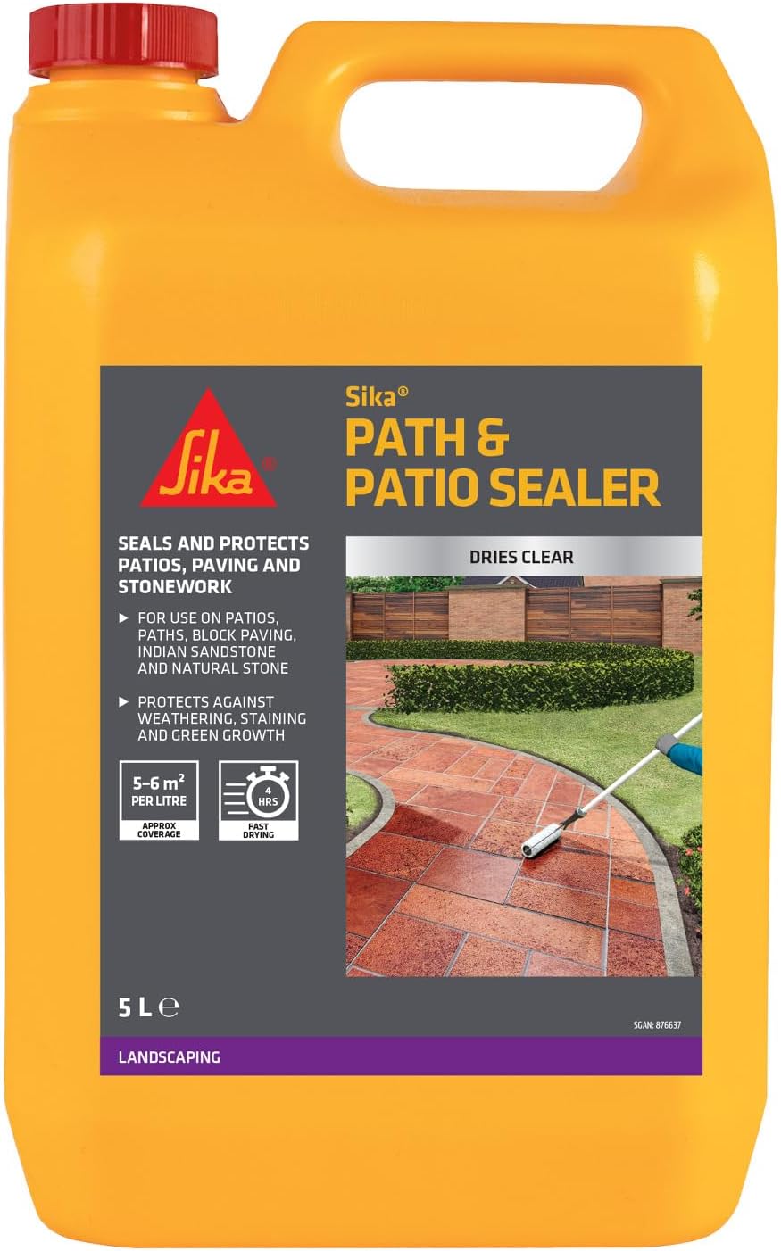 Sika Path and Patio Sealer – Protects Against Weathering and Green Growth – 5 Litre
