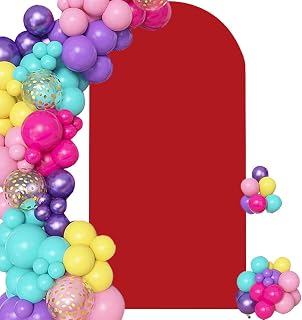 6.6FT Red Spandex Arch Backdrop Cover (No Stand)