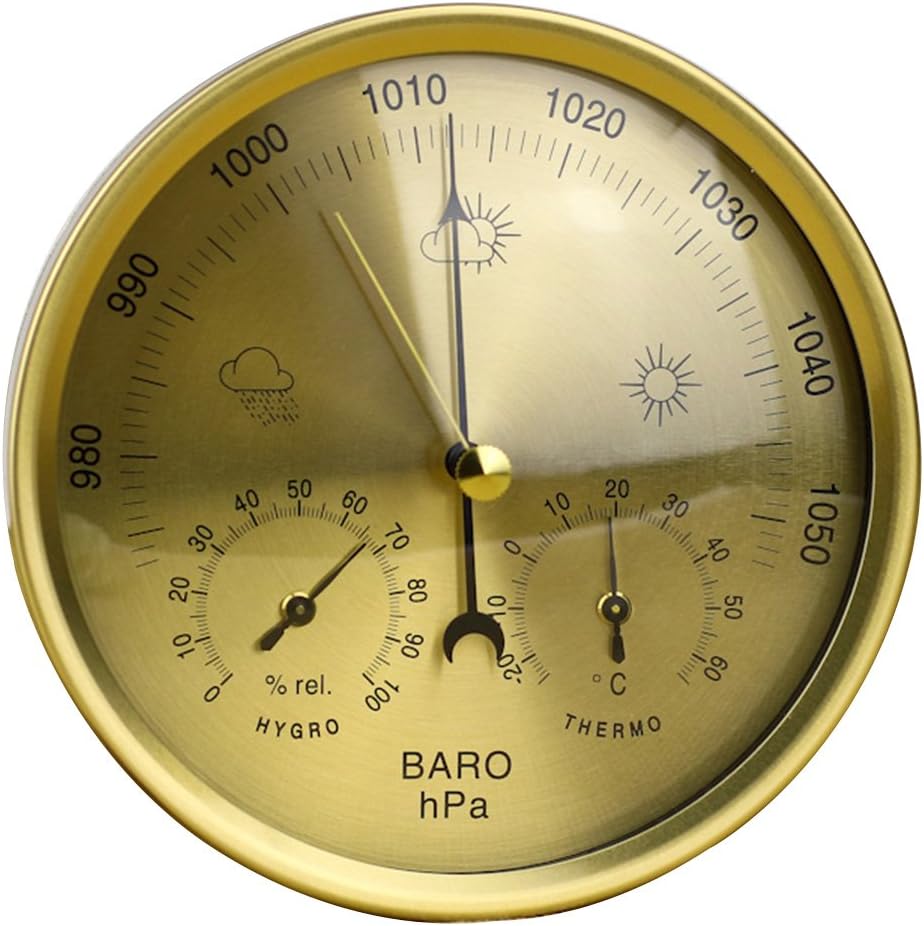 OUNONA Precision Aneroid 3 in 1 Barometer Weather Station Barometer
