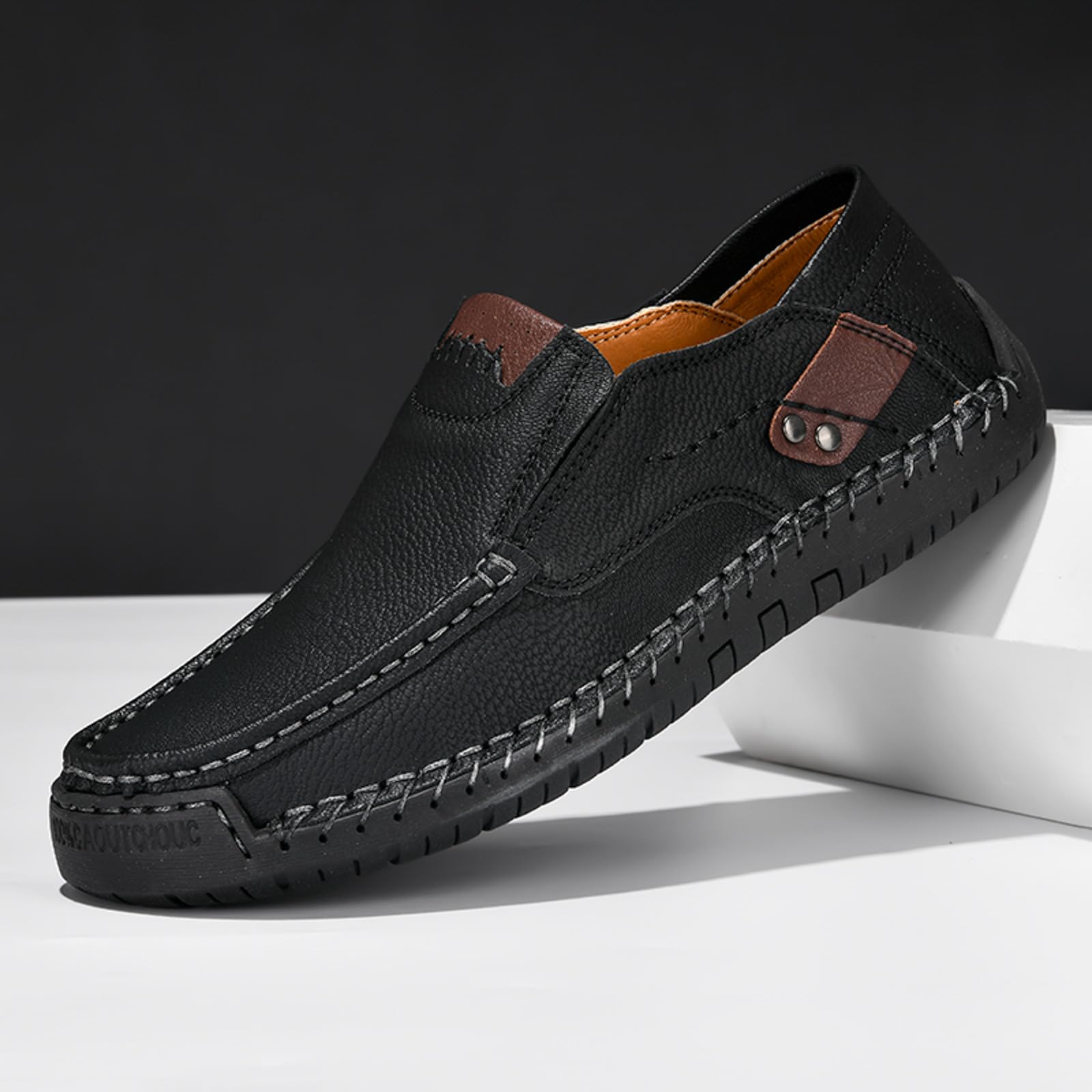 Generisch Mocassins classiques pour homme au look partenaire, pantoufles élégantes comme chaussures pieds nus, chaussures plates de loisirs à enfiler, chaussures décontractées polyvalentes pour un