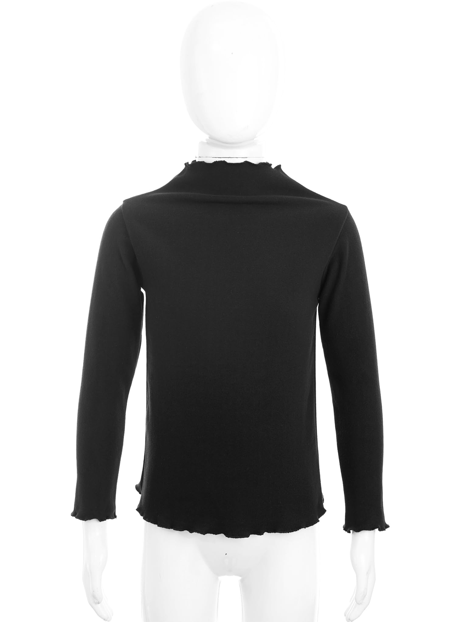 TTAO Kids Girls Boys Thermal Underwear Tops Base Layer Casual T-Shirts Pullover Workout Sport Undershirt Black 11-12 Years