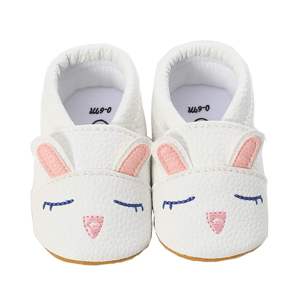 LIVEBOX Infant Newborn Baby Girl Shoes, Premium Soft Anti-Slip Lace Crib Shoes Sequin Prewalker Toddler Shoes Mary Jane Crown Princess Dress Shoes for 0-18 Months Babies