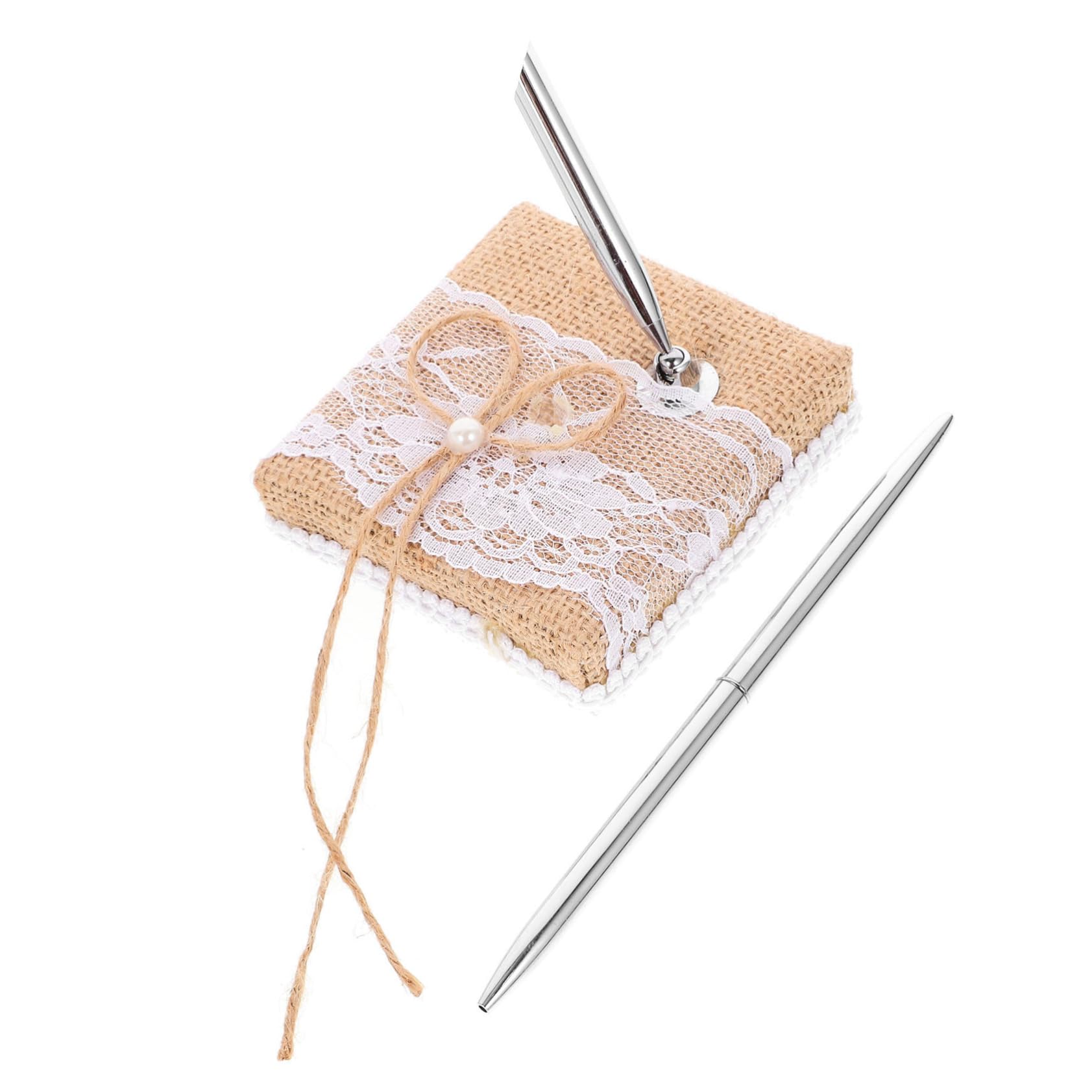 SEWACC 5 Stück Eleganter Hochzeitsstift aus Metall mit Halter Zarter Dekorationsstift für Gästebücher bei Hochzeiten Jubiläen und Festlichkeiten für Ihre Besonderen Anlässe