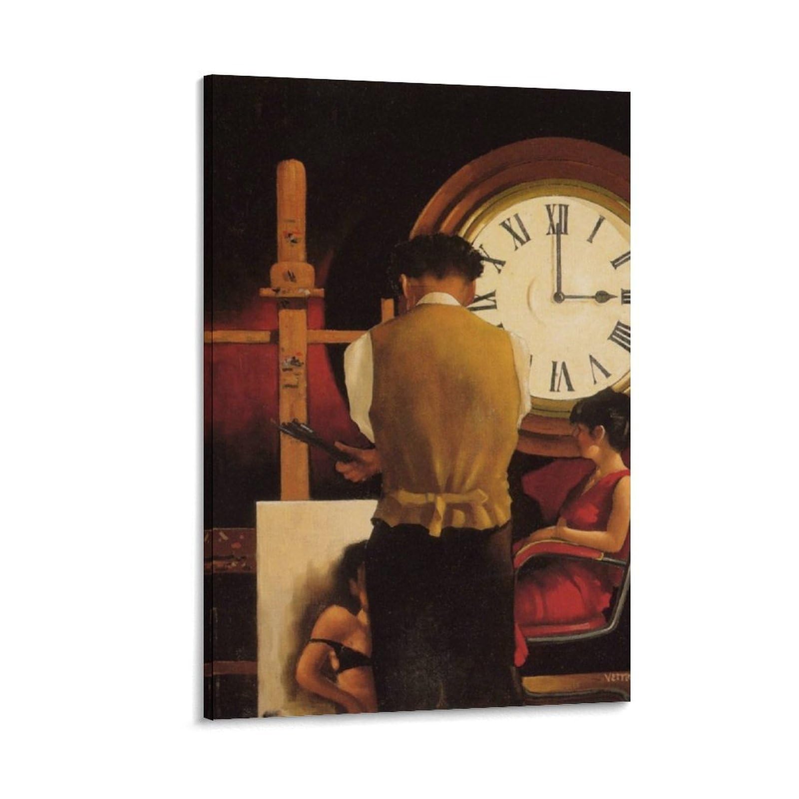 Critical Hour by_Jack_Vettriano Wall Art Prints Poster Wall Art Scroll Canvas Painting Picture Living Room Decor Home 20x30inch(50x75cm)