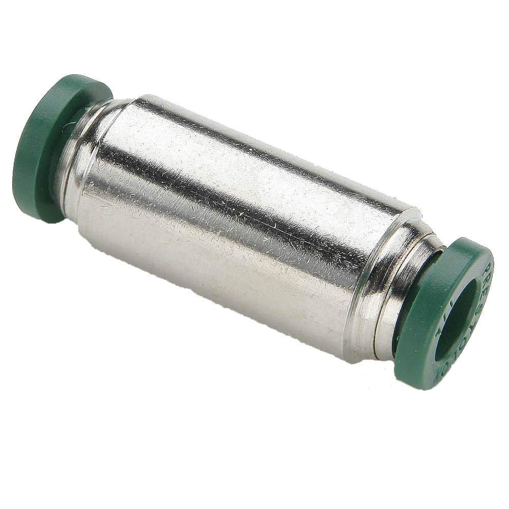 Parker Hannifin 62PLP-2-pk5 Prestolok PLP Union Push-to-Connect Fitting, Nickel Plated Brass, 1/8" Push-to-Connect Tube x 1/8" Push-to-Connect Tube (