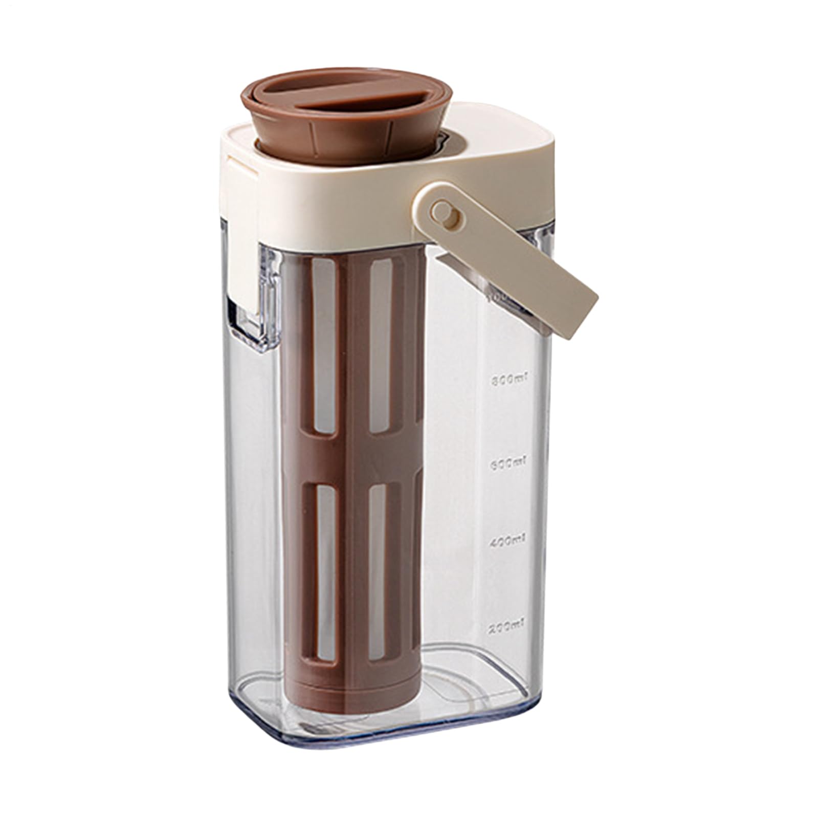 Pichet avec couvercle de 1000 ml en verre transparent pour jus