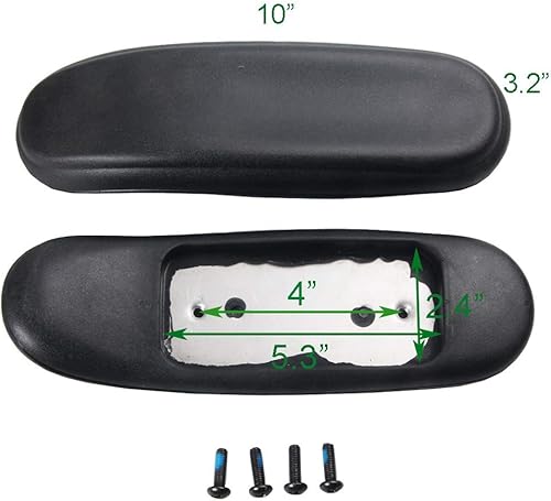 Miniatura 2 de MingYi.office Juego de 2 almohadillas de repuesto para reposabrazos para silla de oficina, orificio de montaje universal de 4 pulgadas, almohadillas