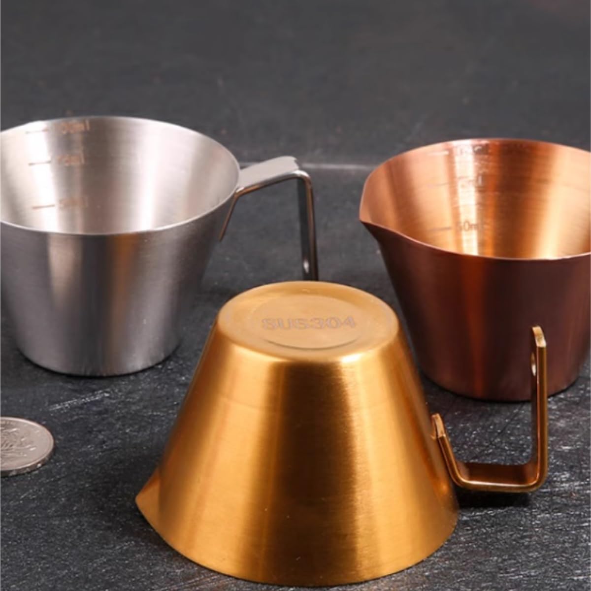 Barchetta per salsa in acciaio inox per condimenti per insalata e salsa di bistecca, tazza commerciale per succhi di frutta, elegante cucina e ristorante, piatto per salse argento