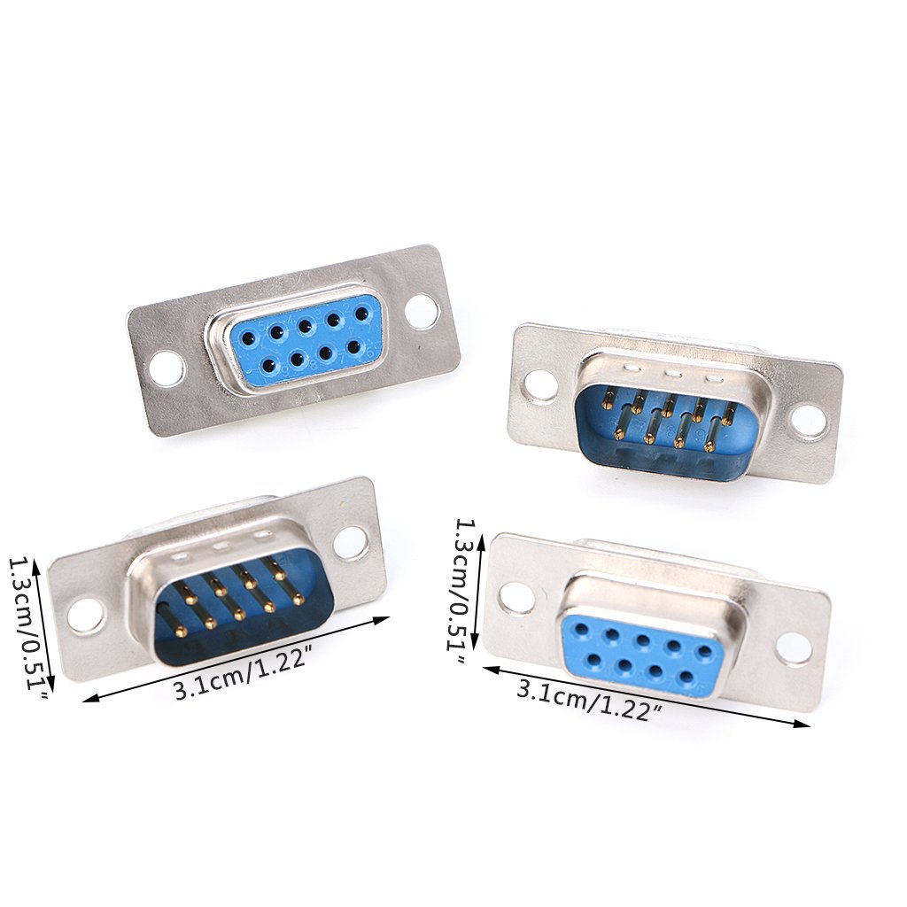Db9 Serial Cable Connector Rs232 Nine-pin Double-row Connector Com Port 9-pin Ma - Foto 10