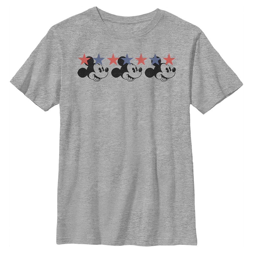 Disney Characters Mickey Oversize Boy's Crew Tee, Athletic Heather, X-Small