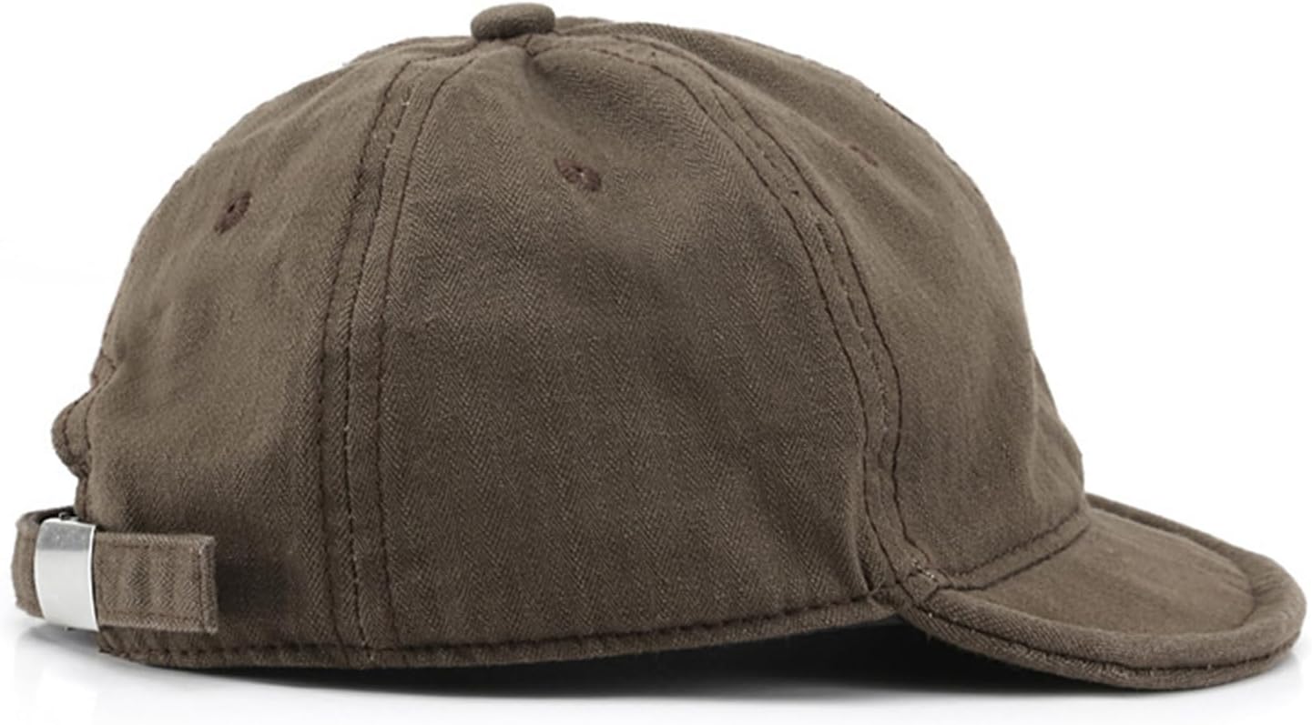 Women's Vintage Short Brim Baseball-Cap Adjustable Unstructured Soft Cotton Plain Dad-Hat for Men Women - Image 4