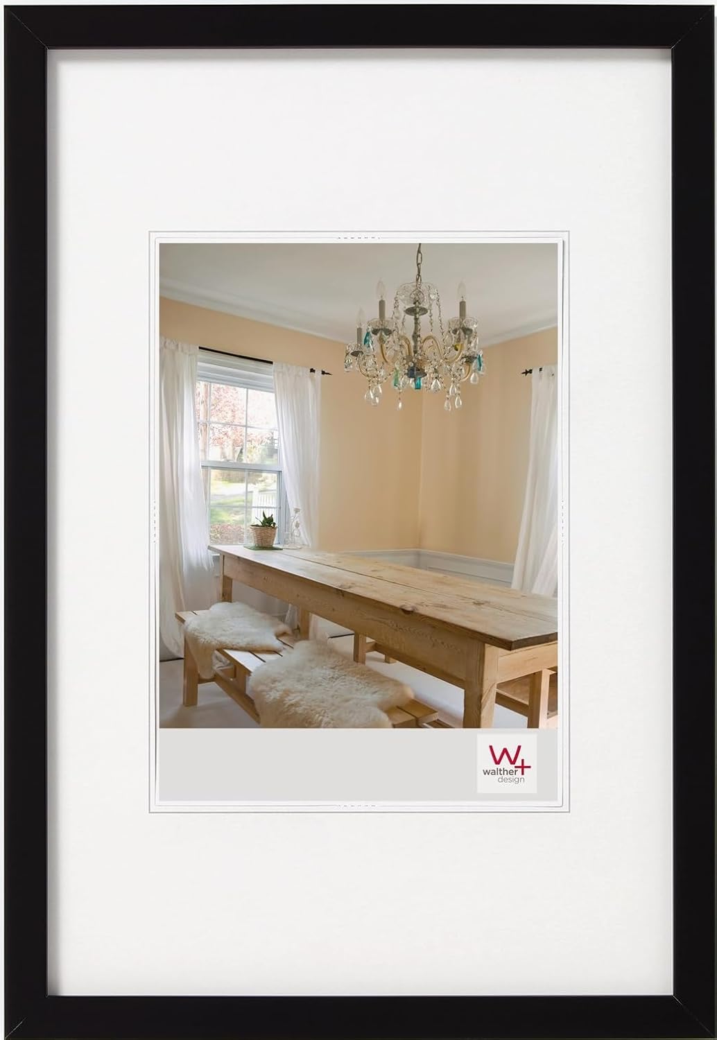 walther design BP430B3 Peppers Picture Frame, Black, 24 x 30 cm, Pack of 3, Wooden Frame