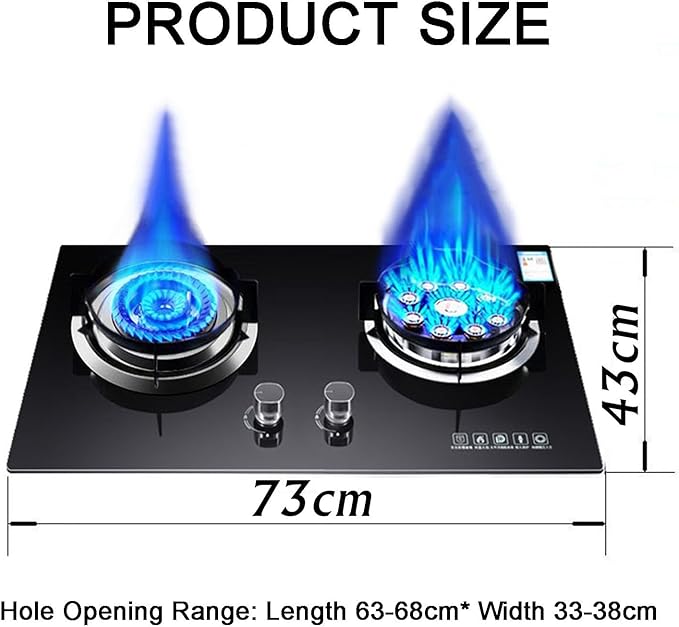 Estufa de Gas 2 Puestos 4.5/5.2 kW, Vidrio Negro, De Piso miniatura 3