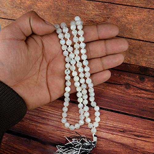 Image of Reiki Crystal Products Natural Reiki Feng-Shui Mala Necklace 6 mm Crystal Stone 108 Bead Jaap Mala for Men and Women