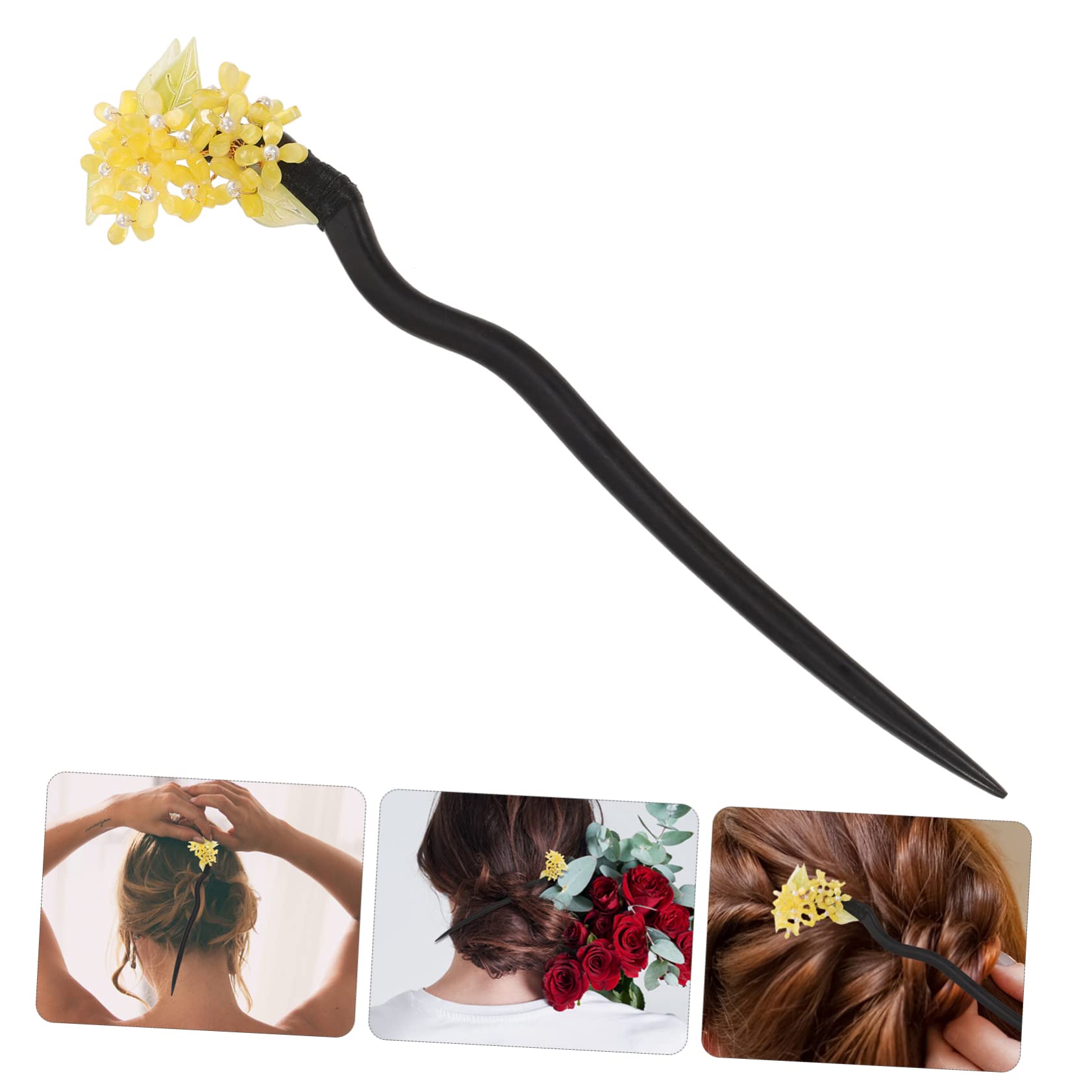 MAGICLULU 4 Piezas Horquilla hair clips orquillas palo de pelo chino cabello pasadores de pelo pasador de pelo pasador de moño de mujer palos de pelo chino cheongsam sombrerería Decorar