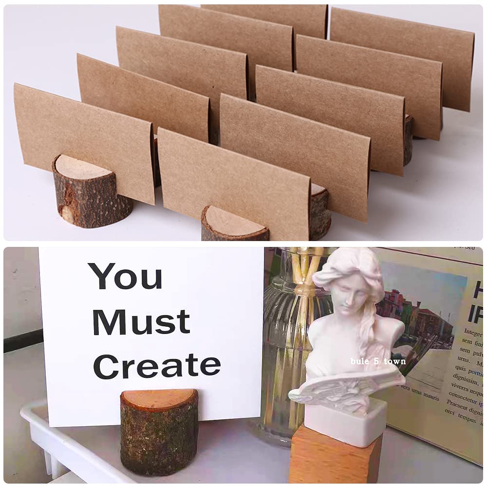 Set 20 Segnaposto In Legno Per Matrimoni E Feste | Con Cartoncini | Stile Rustico E Naturale - Foto 10