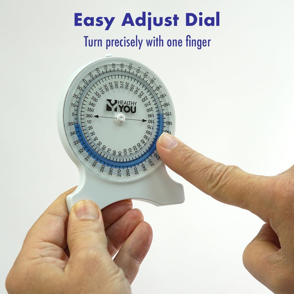 Range of Motion Inclinometer with Easy Adjust Dial