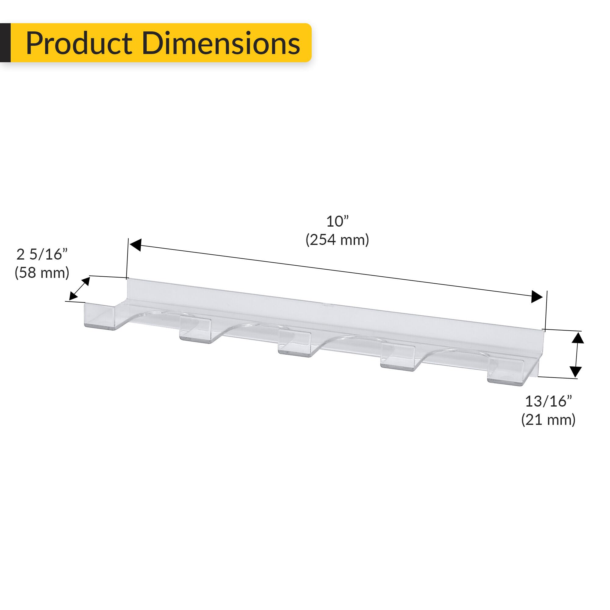 Brixwell QHG5-001 Tie Belt Holder Clear