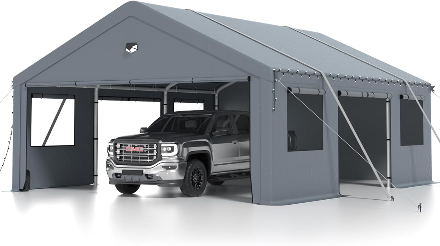 Carports 20X20 Heavy Duty,2 Car Carport with Side Doors,Extra Large Outdoor Carport Canopy,Portable Car Port Garage All Weather Carports 20X20 Heavy Duty,2 Car Carport with Side Doors,Extra Large Outdoor Carport Canopy,Portable Car Port Garage All Weather