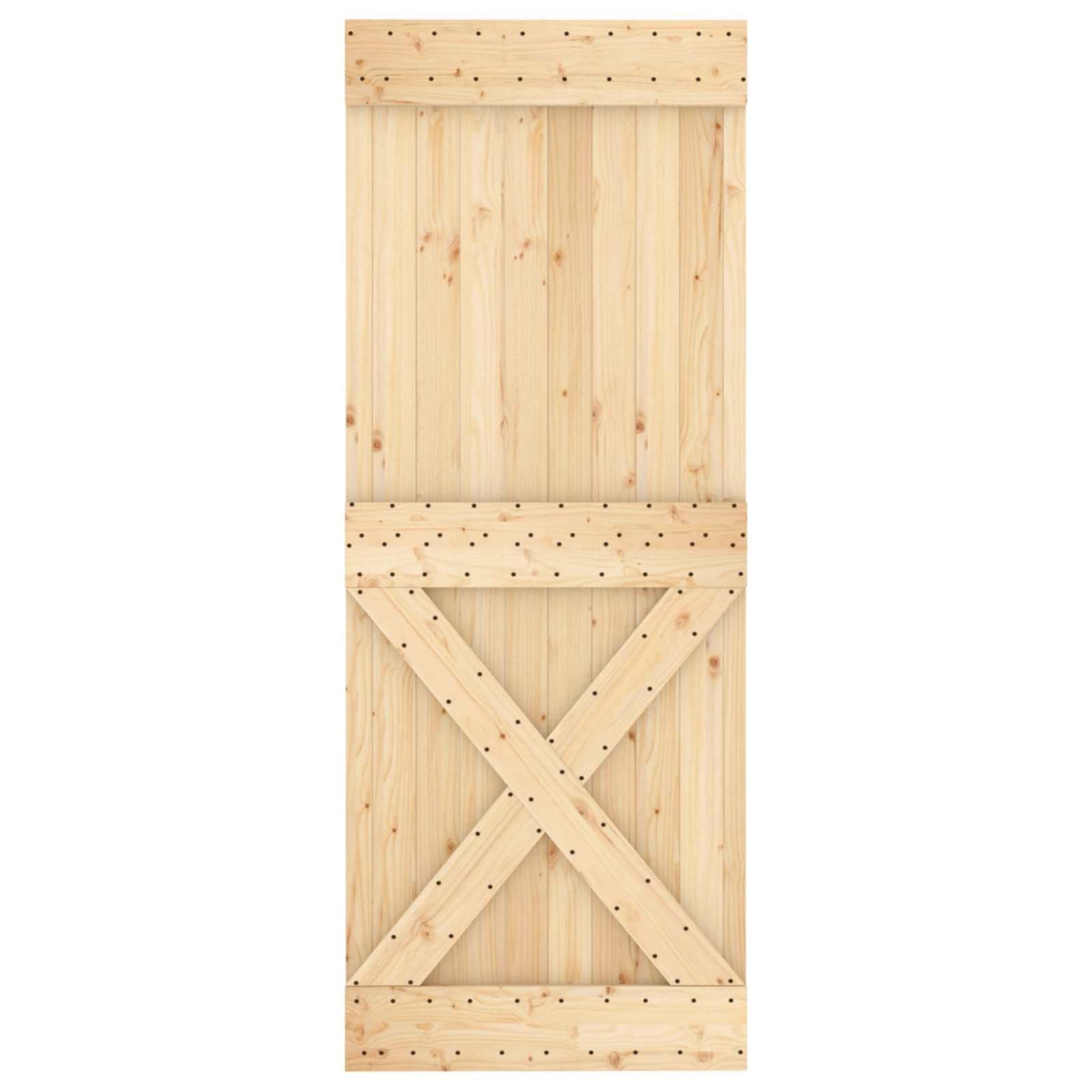 Massive Kieferntür Narvik - Natur, 80x5,4x210 cm, Innenbereich, Platz sparend Model42047095