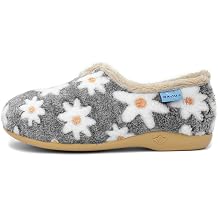 Lunar Women's Daisy Grey Flower Slipper